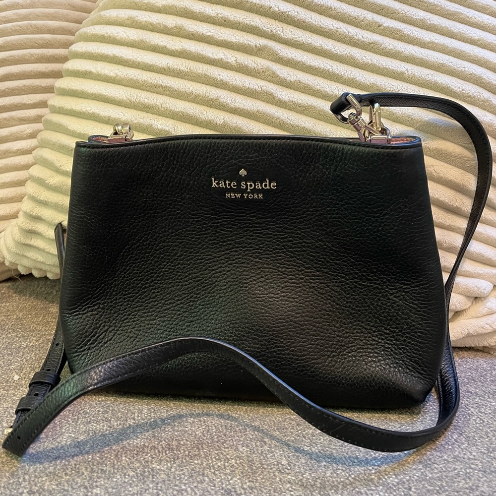 Kate Spade Black Pebbled Leather Crossbody Bag